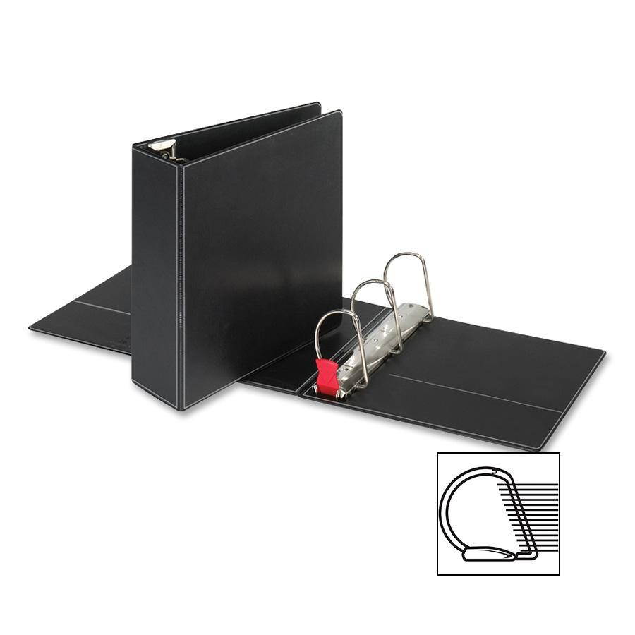 Business Source Slant-D Ring Binder Poly 4" Cap 11"x8-1/2" BK 26971