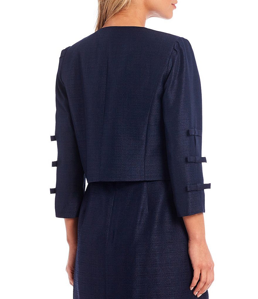 Preston & York Eve 3/4 Sleeve Crew Neck Bow Short Jacket