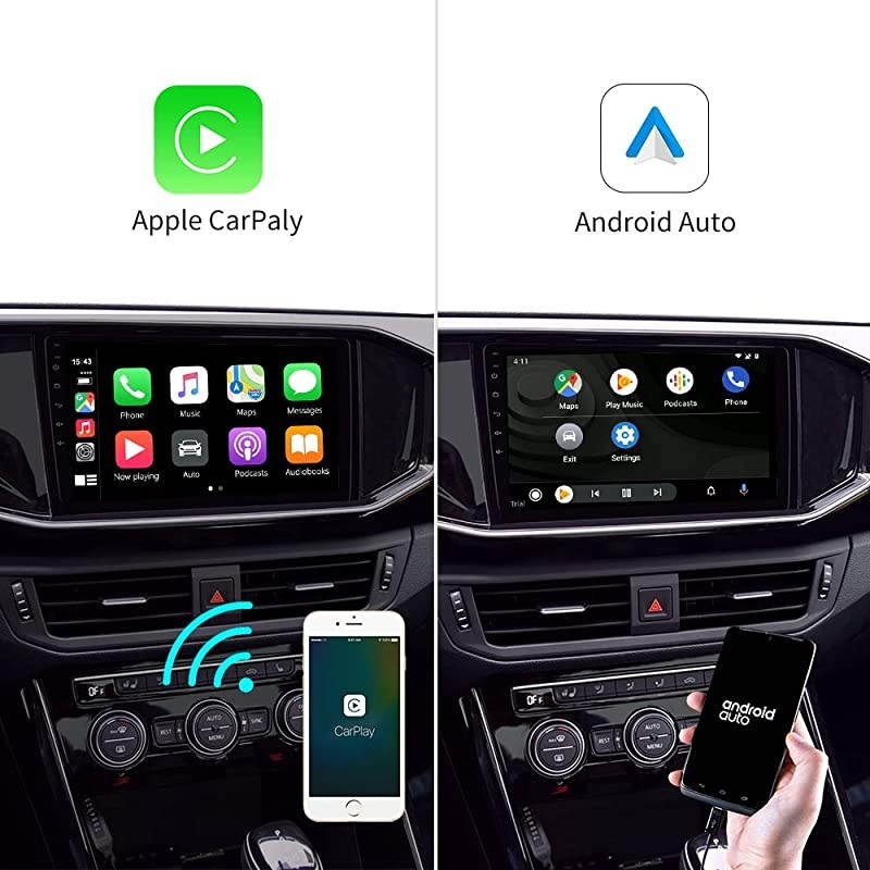 CarPlay Wireless to Android Head Unit, and Wired Android Auto, USB Dongle Compatible with all Android 4.4 or above Car Radio USB connection, Support Online Upgrade of APP & Box Version