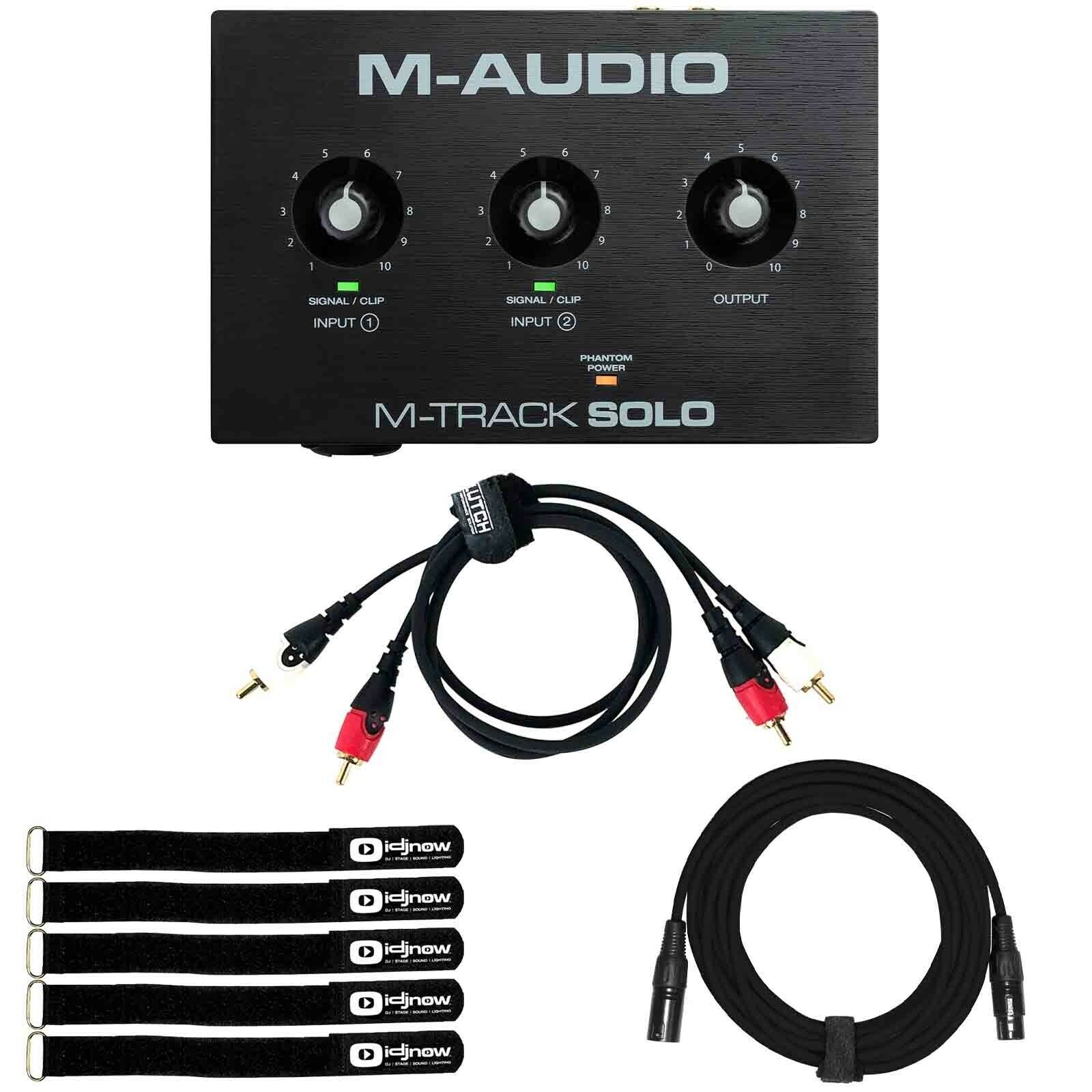 M-Audio M-TRACK SOLO 2-Channel USB Audio Recording Interface w Cables