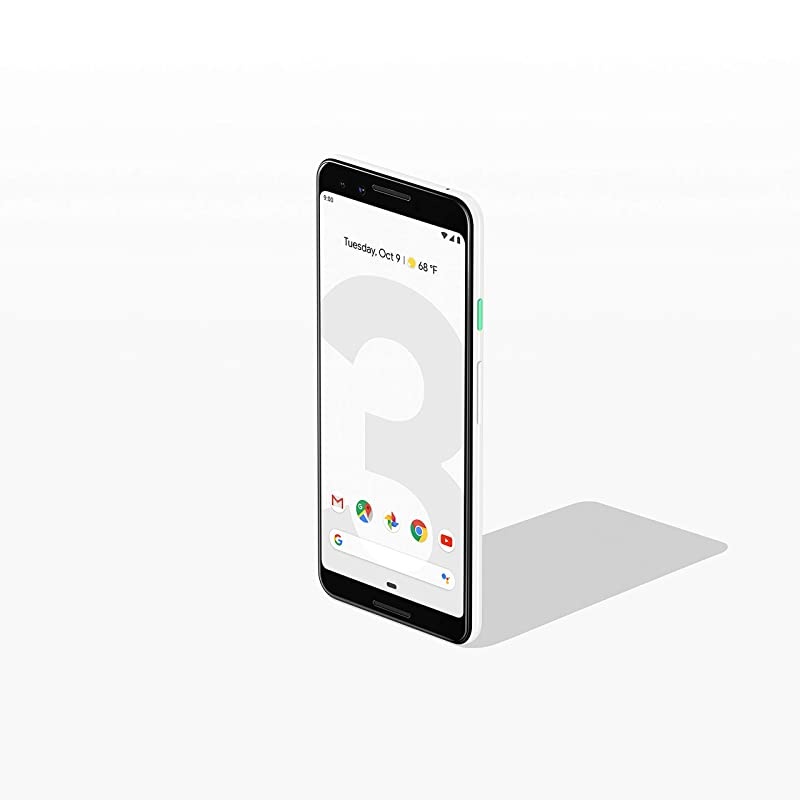 Pixel 3 with 64GB Memory Cell Phone (Unlocked) - Clearly White