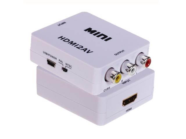 MINI HDMI2AV Siganal Converter HD Video Converter Mini HDMI to CVBS+R/L Audio Converter