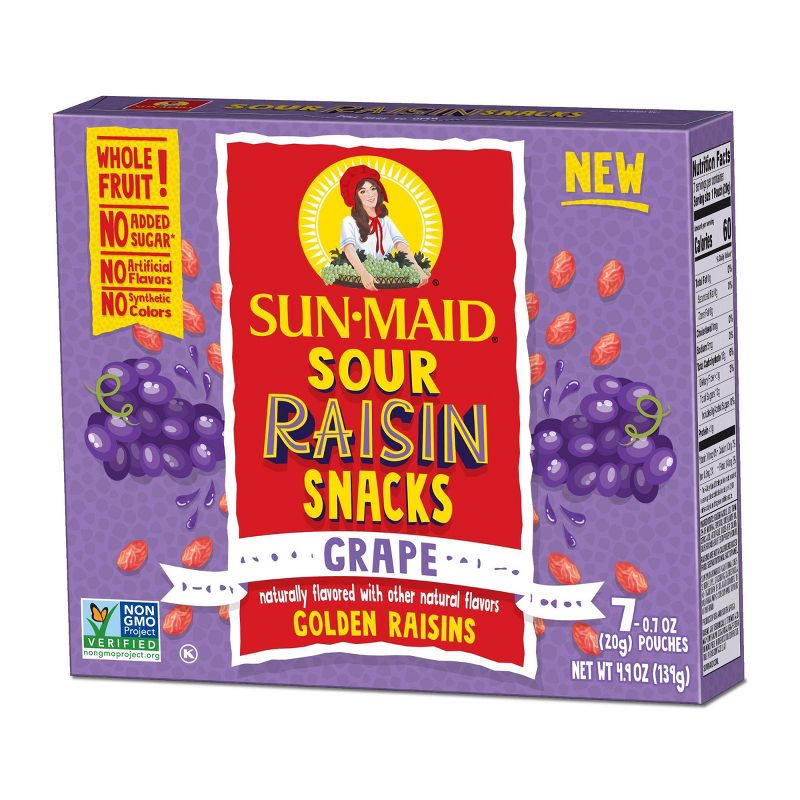 Sun-Maid Sour Raisin Grape Snacks - 7ct/4.9oz