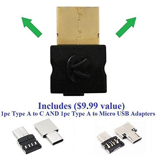 kokkia usb_splitter includes type c and microusb adapters : digital bluetooth usb splitter transmitter for windows/apple mac laptops/pcs/desktops, android smartphones/tablets/etc. works well wire