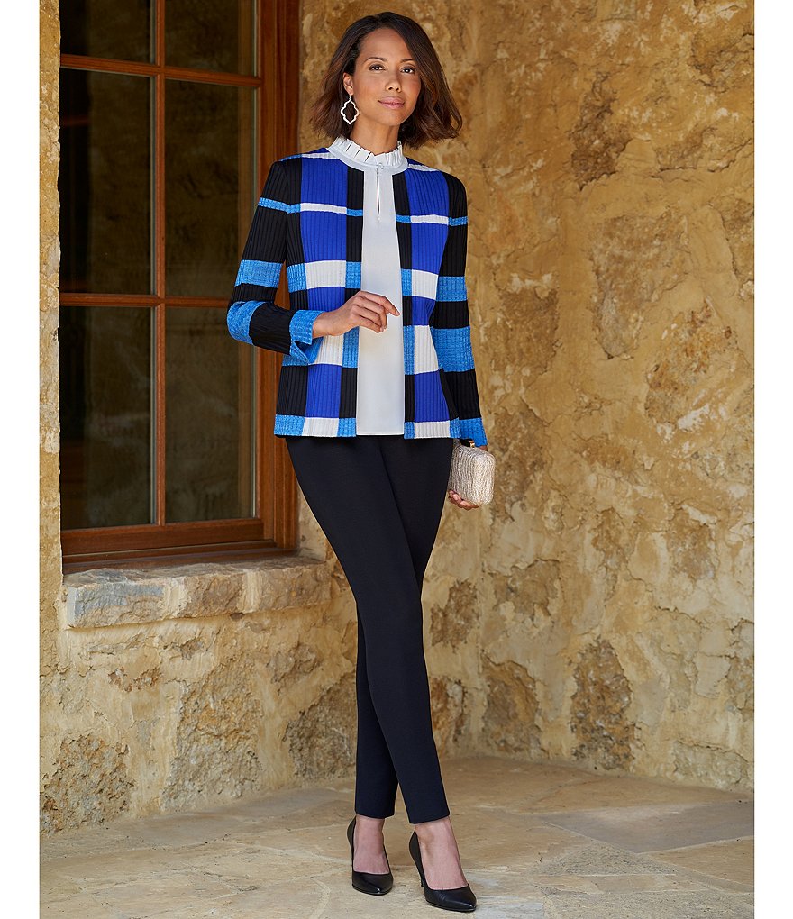 Misook Slim Straight Leg High Waist Washable Pants