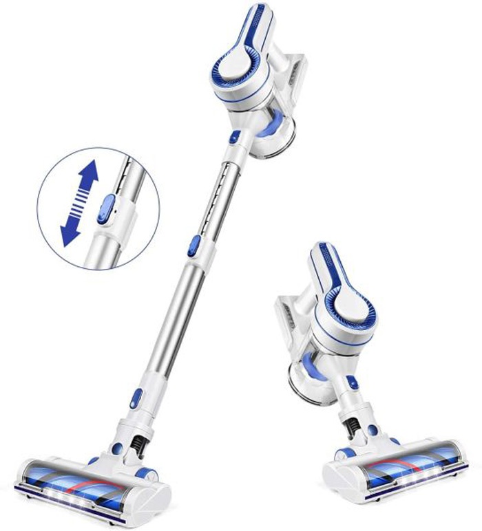 Aposen Cordless Stick Vacuum H120 with 45 minutes Long Runtime Detachable Battery, Extra Large Dustbin, Powerful Brushless Motor, Ultra Quiet Lightweight, HEPA filter system