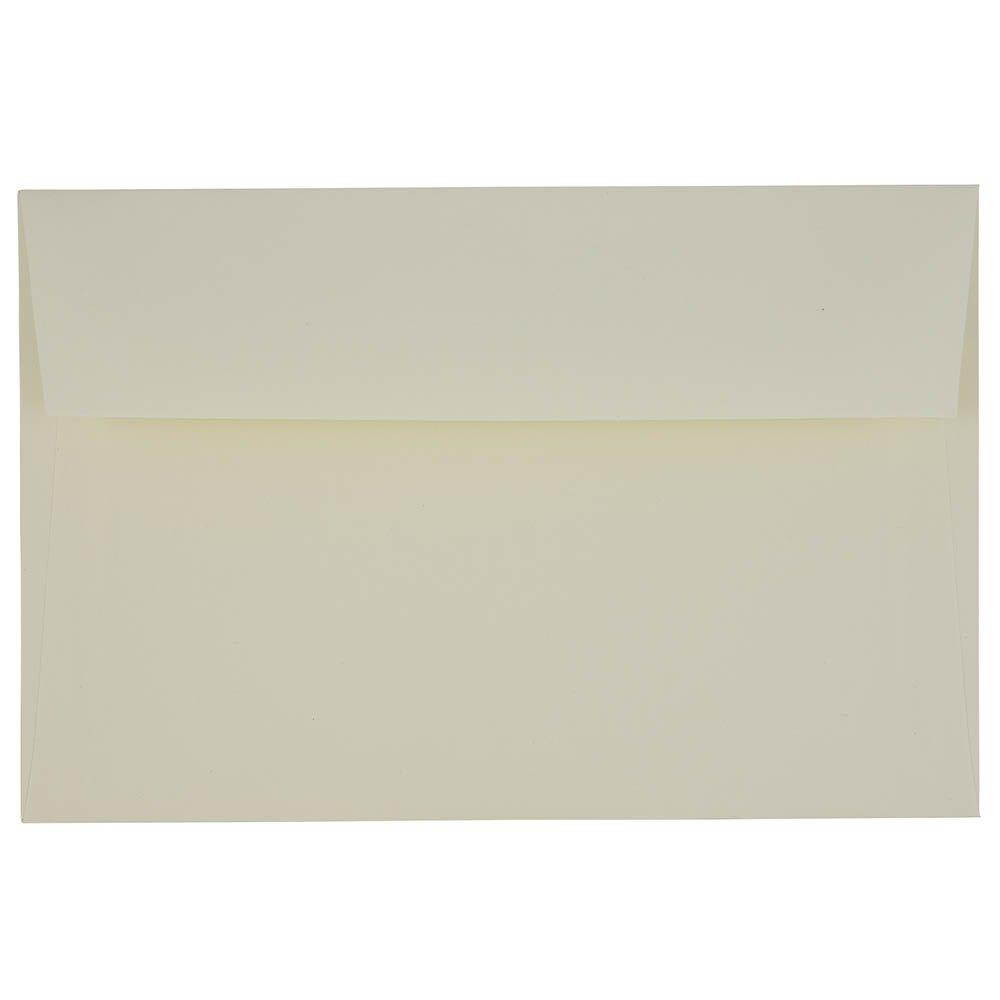 JAM PAPER A9 Strathmore Invitation Envelopes - 5 3/4 x 8 3/4 - Natural White Wove - 50/Pack