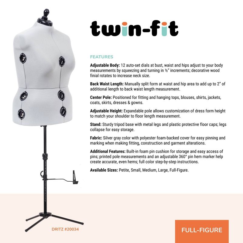 Dritz Dress Form Twin-Fit Full-Figure