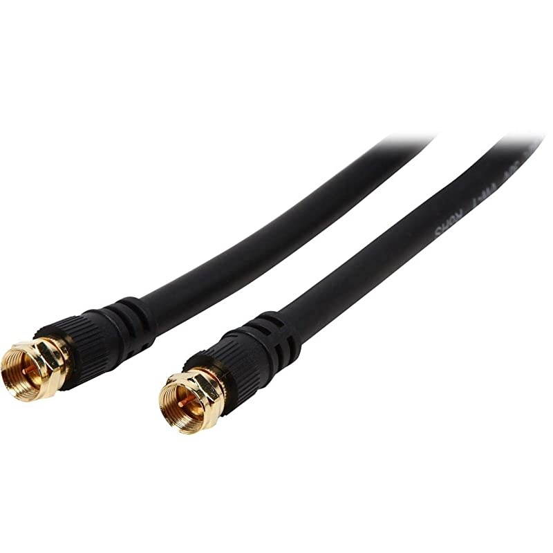 29135 Value Series FType RG6 Coaxial Video Cable Black 50 Feet 1524 Meters