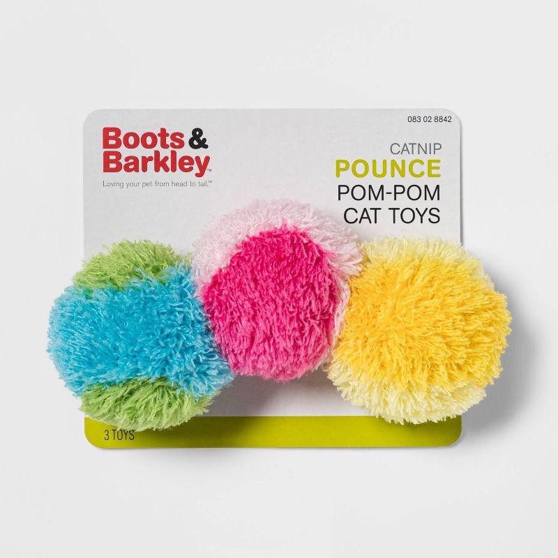 Furry Poms Cat Toy - 3pk - Boots & Barkley™