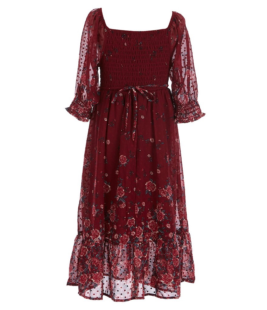 Rare Editions Big Girls 7-16 Printed Chiffon Tiered Maxi Dress