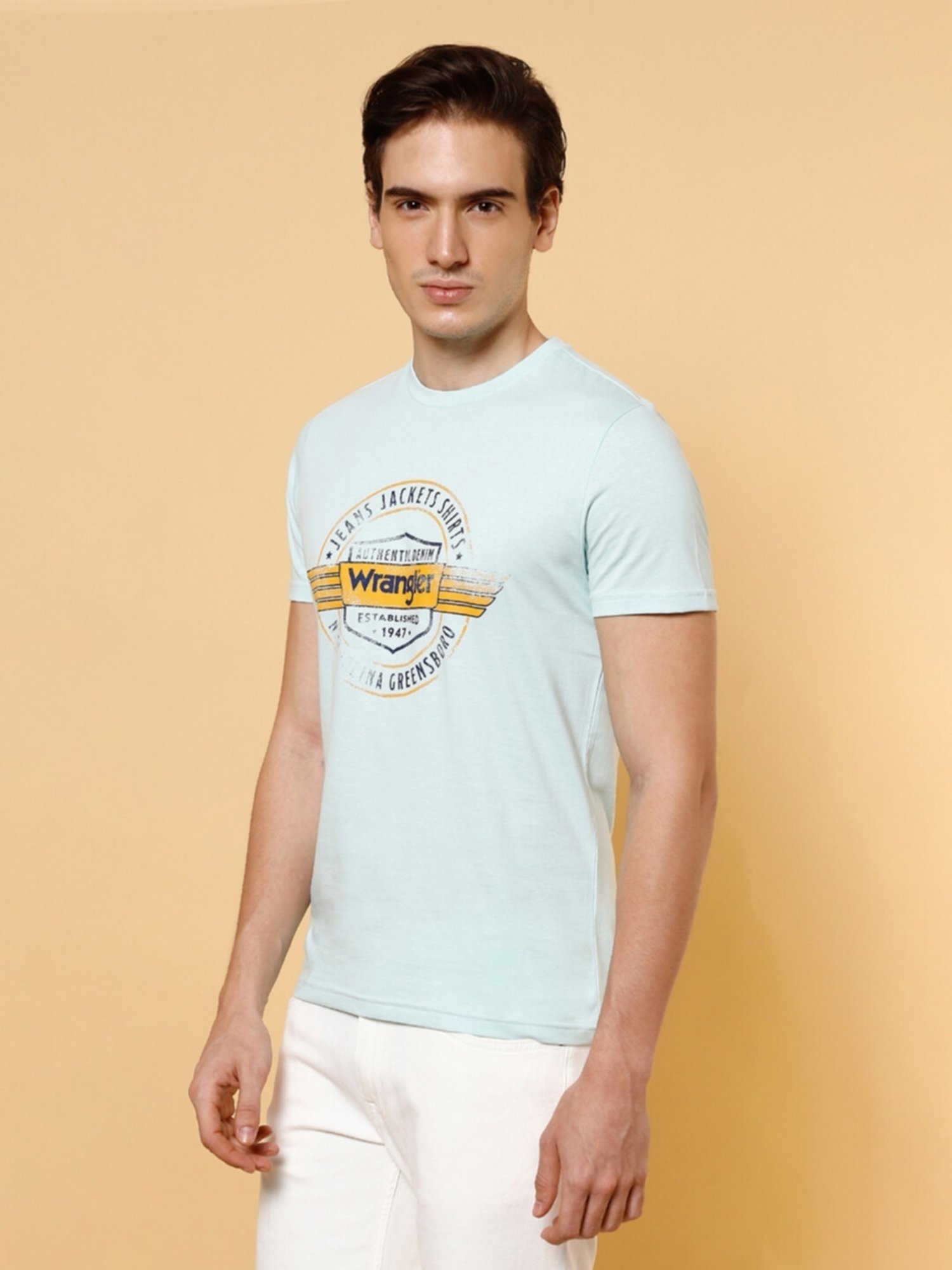 Wrangler Icy Morn Cotton Regular Fit Printed T-Shirt