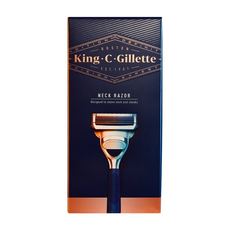 King C. Gillette Men's Neck Razor + 2 Blade Refills