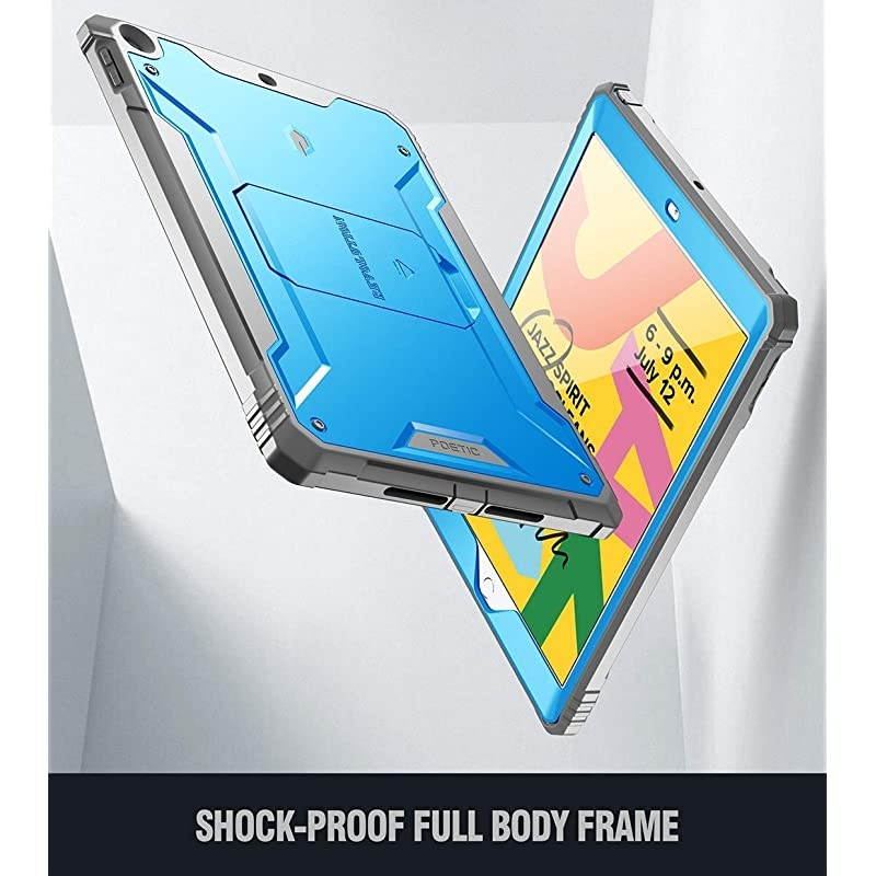 iPad 102 2019 Case  FullBody Heavy Duty Shockproof Protective Cover with Kickstand Builtin Screen Protector Revolution for Apple iPad 102 inch 7th Gen 2019 Release Blue