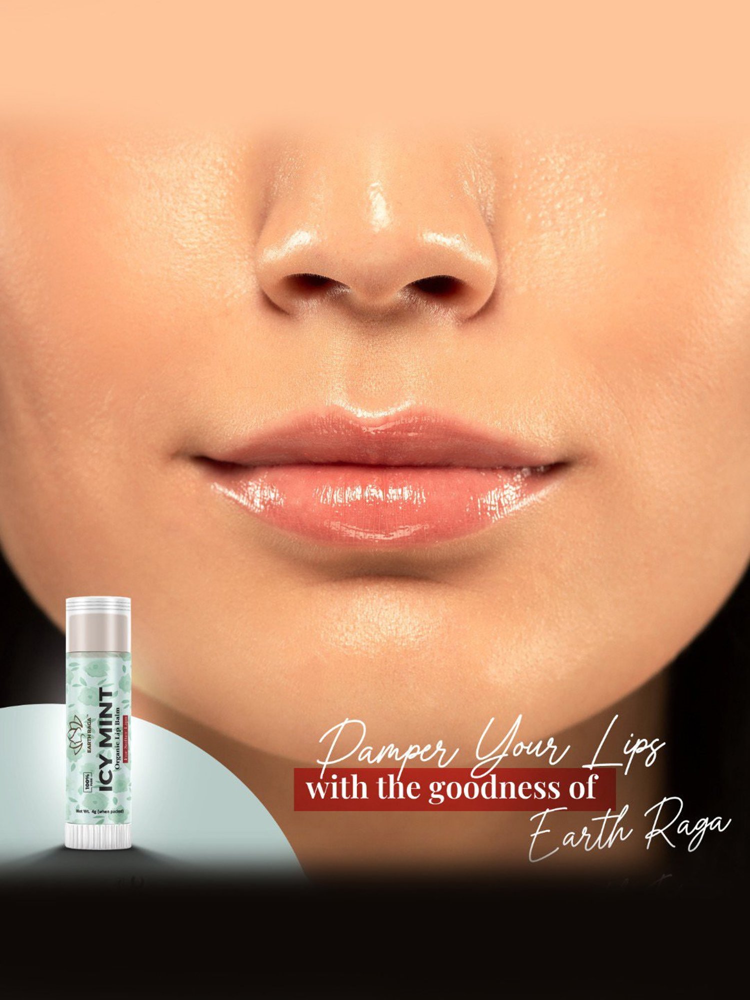 Earthraga Icy Mint Organic Lip Balm - 4 gm