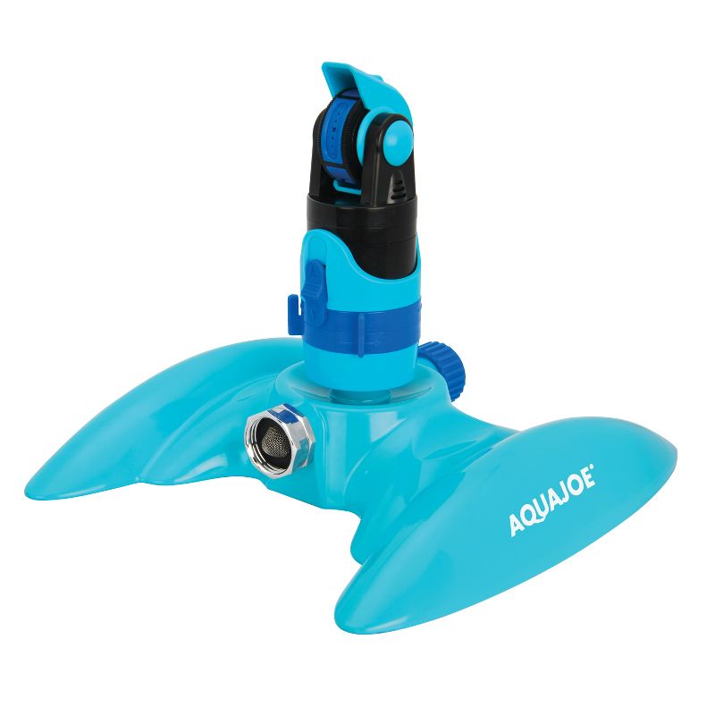 Aqua Joe AJ-MSSBM 4-Pattern Turbo Drive 360 Degree Sprinkler | Customizable Coverage | 4 Spray Patterns