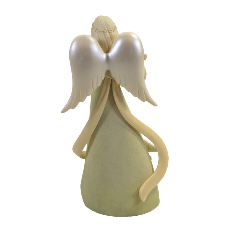 Foundations 7.5" Count Your Blessings Angel Daisy Flower Figurine  -  Decorative Figurines