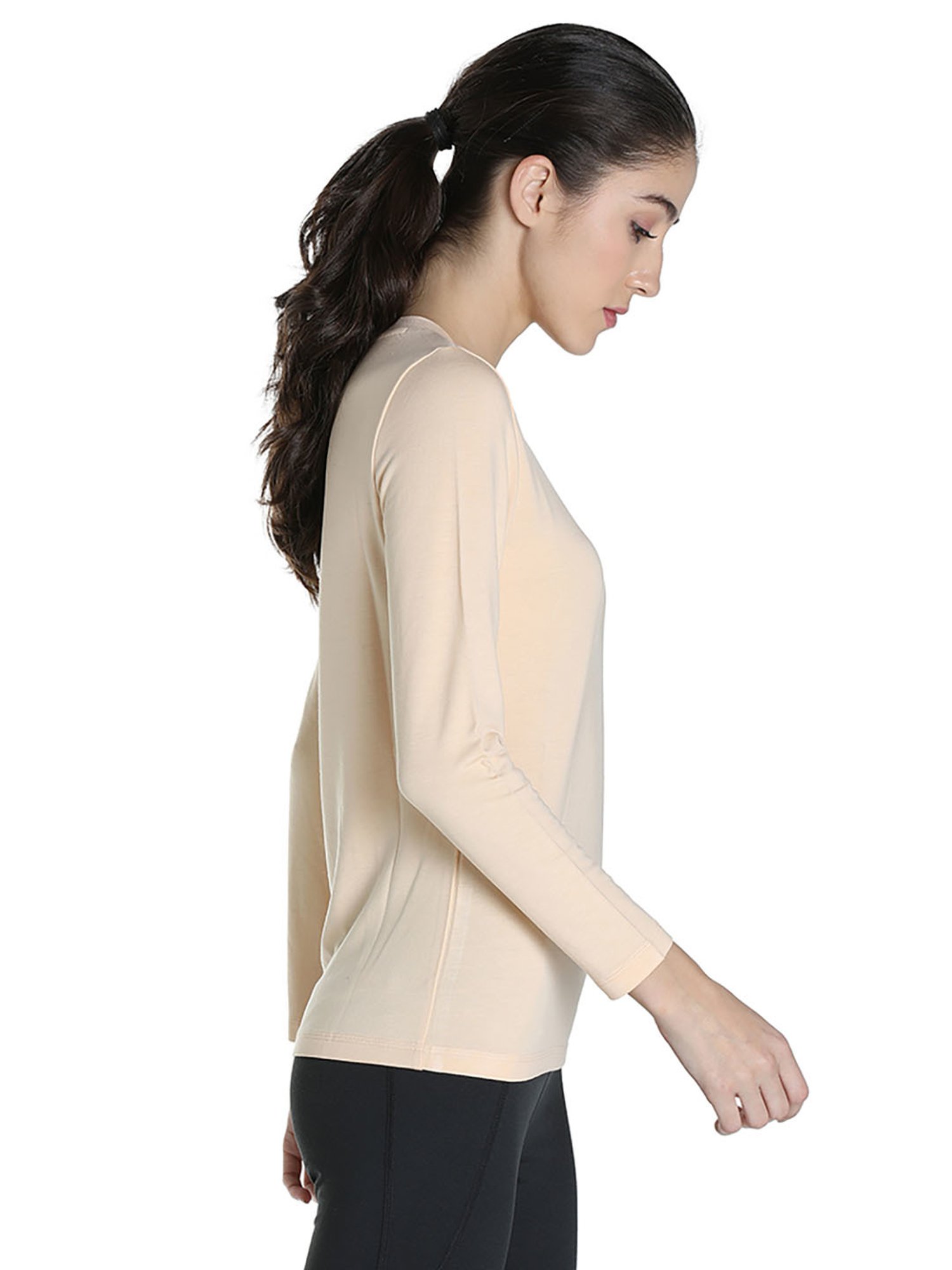 Puma Beige Logo Print Thermal Top