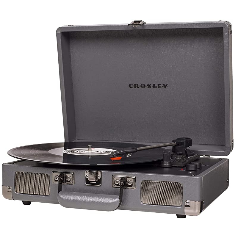 Cruiser Deluxe Vintage 3Speed Bluetooth Suitcase Turntable Slate