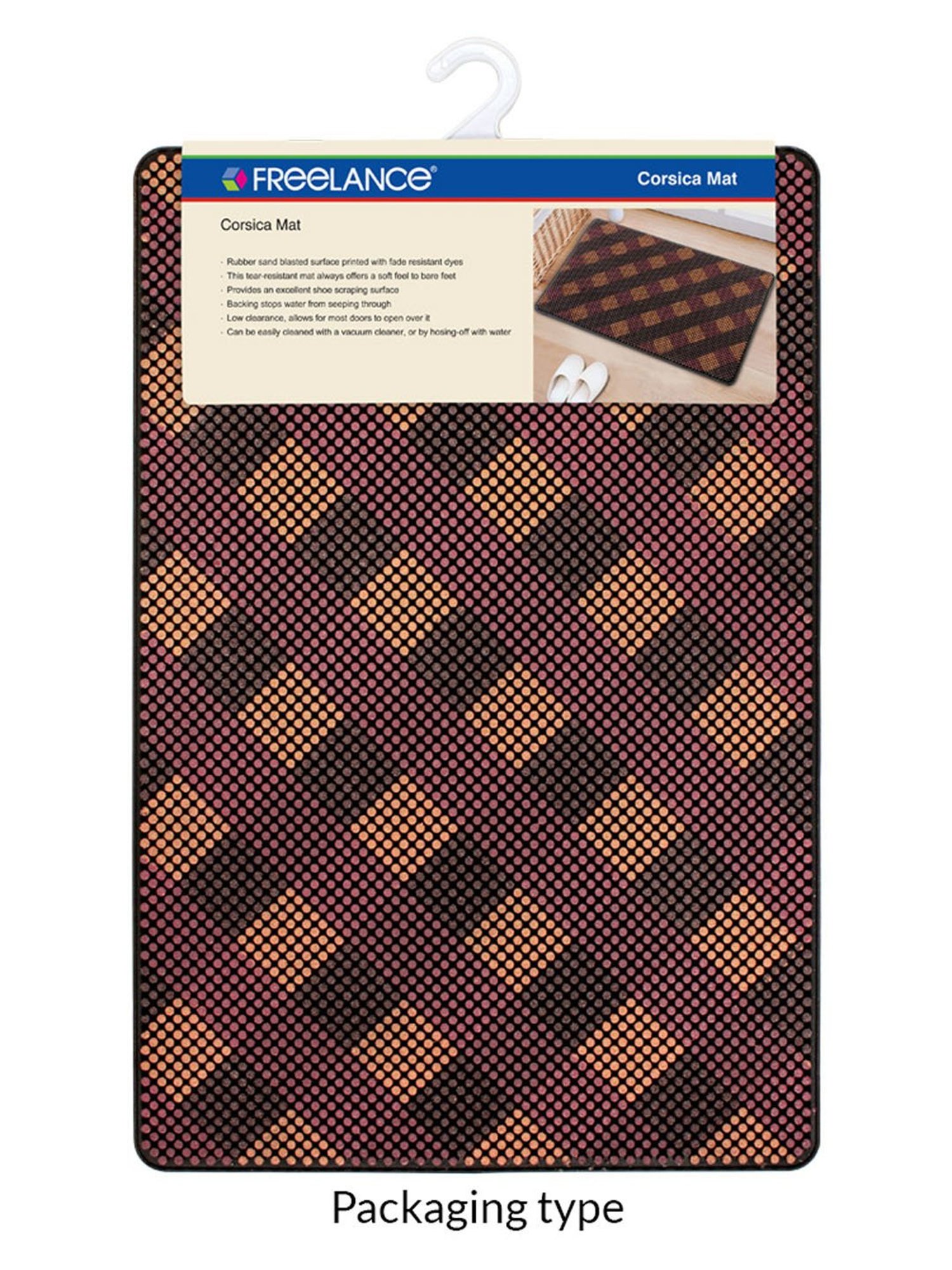 Freelance Grey PVC Set of 1 Door Mats