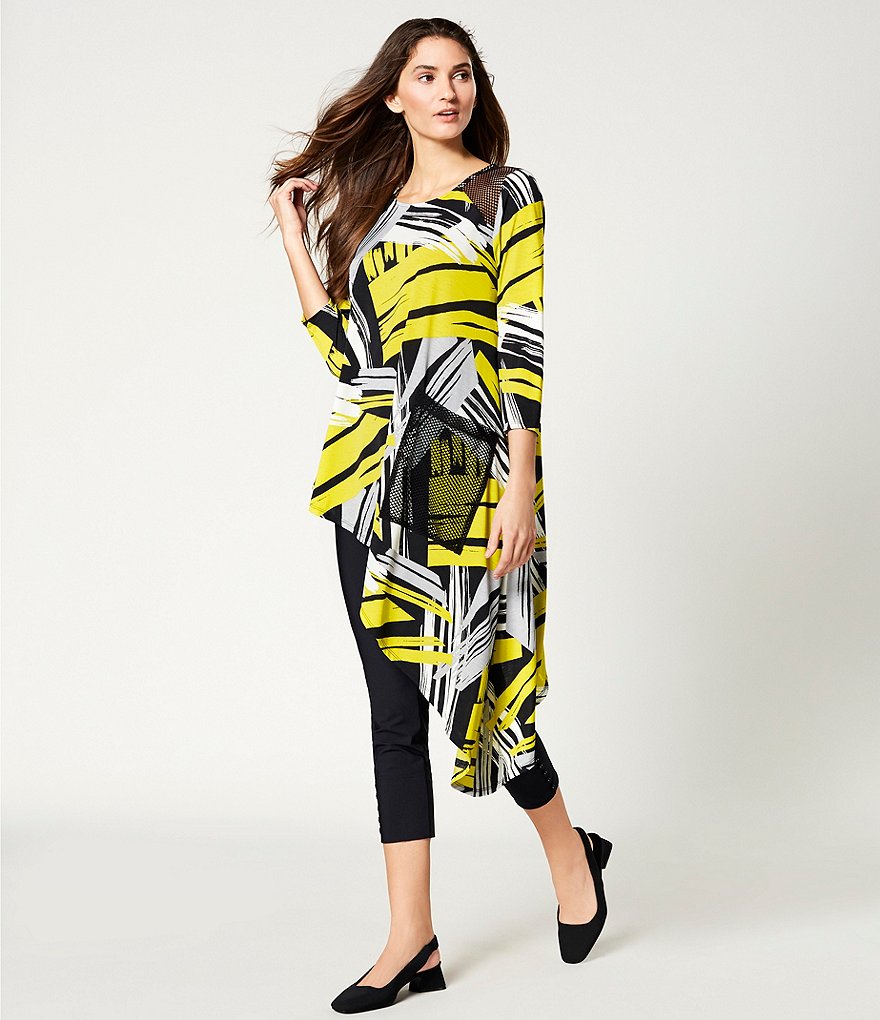 IC Collection Slim Stretch Knit Cropped Pants