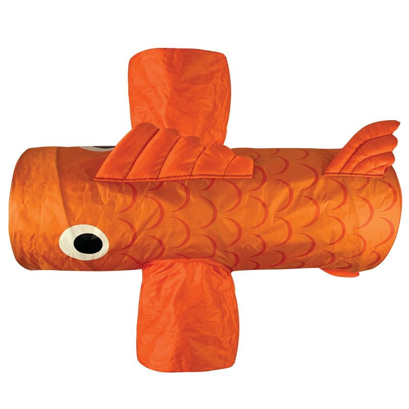 Quirky Kitty Goldfish Tunnel Cat Toy - Orange - 24"