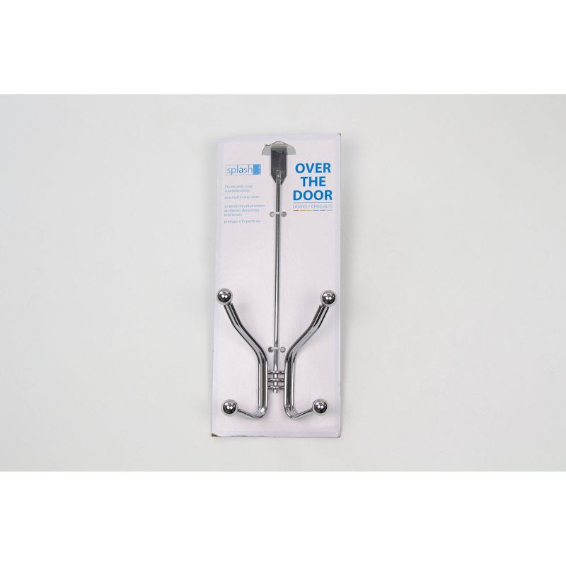 Tango Over the Door Double Hook Chrome - Splash Home