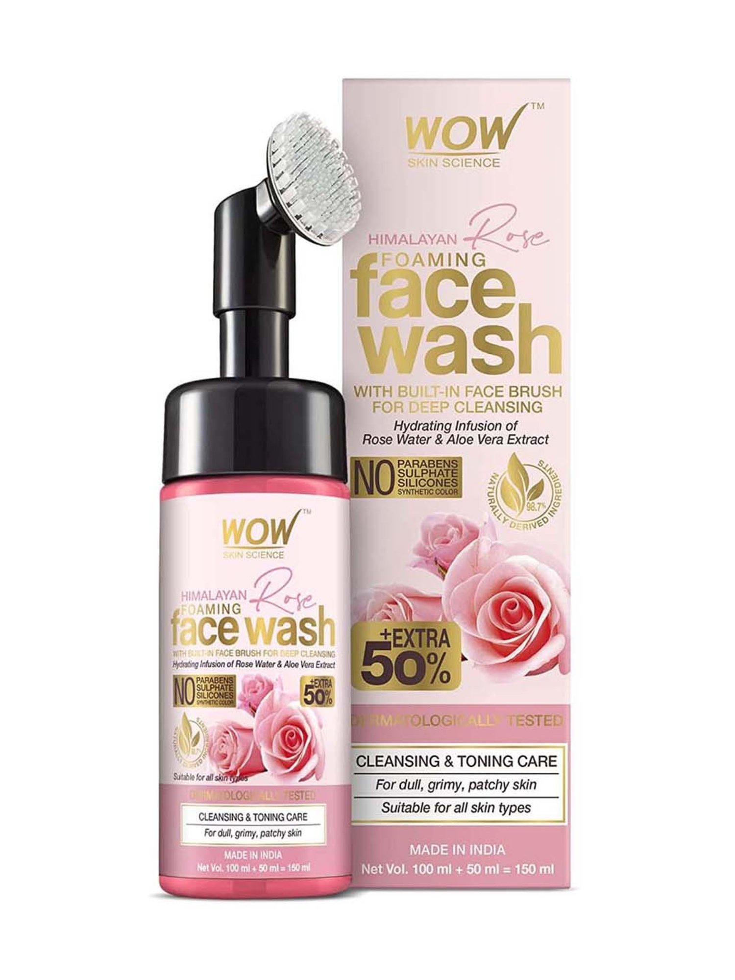WOW Skin Science Himalayan Rose Foaming Face Wash - 150 ml