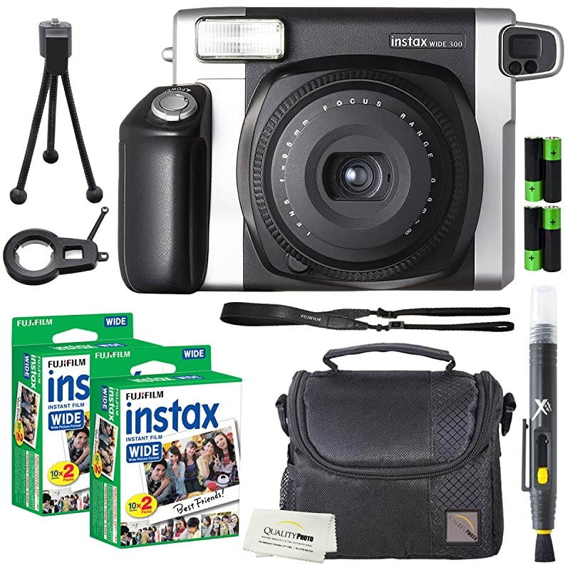 Instax Wide 300 Instant Film Camera + instax Wide Instant Film, 40 Sheets + Extra Accessories