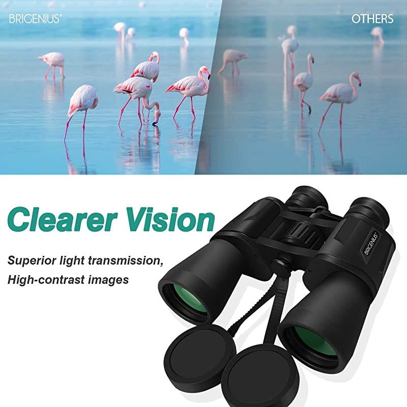 10 x 50 Binoculars for Adults, Powerful Binoculars for Bird Watching, Multi-Coated Optics Durable Full-Size Clear Binocular for Travel Sightseeing Hunting Outdoor Sports Games and Concerts