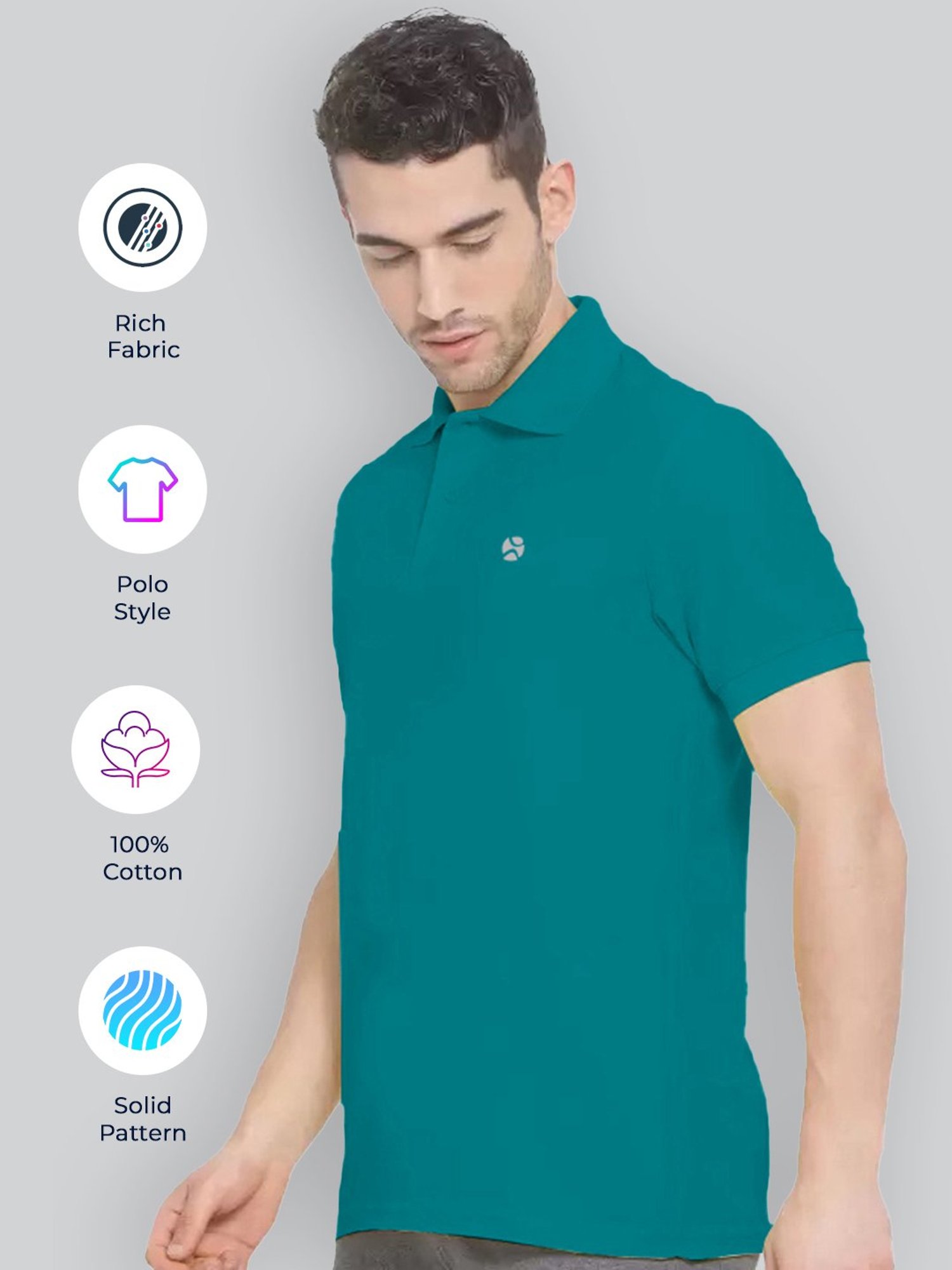 Lux Nitro Turquoise Regular Fit Polo T-Shirt