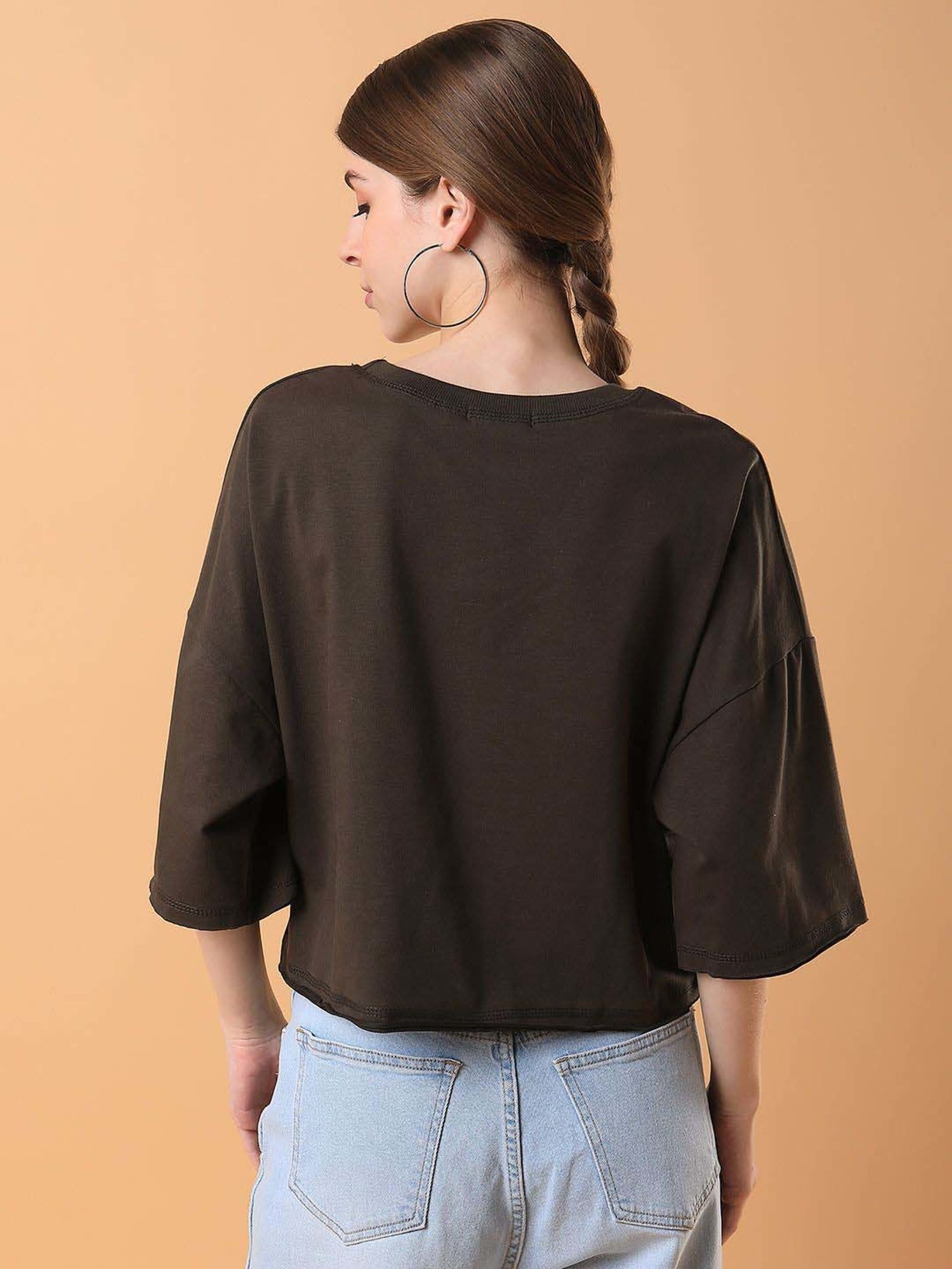 SHOWOFF Green Cotton Printed T-Shirt