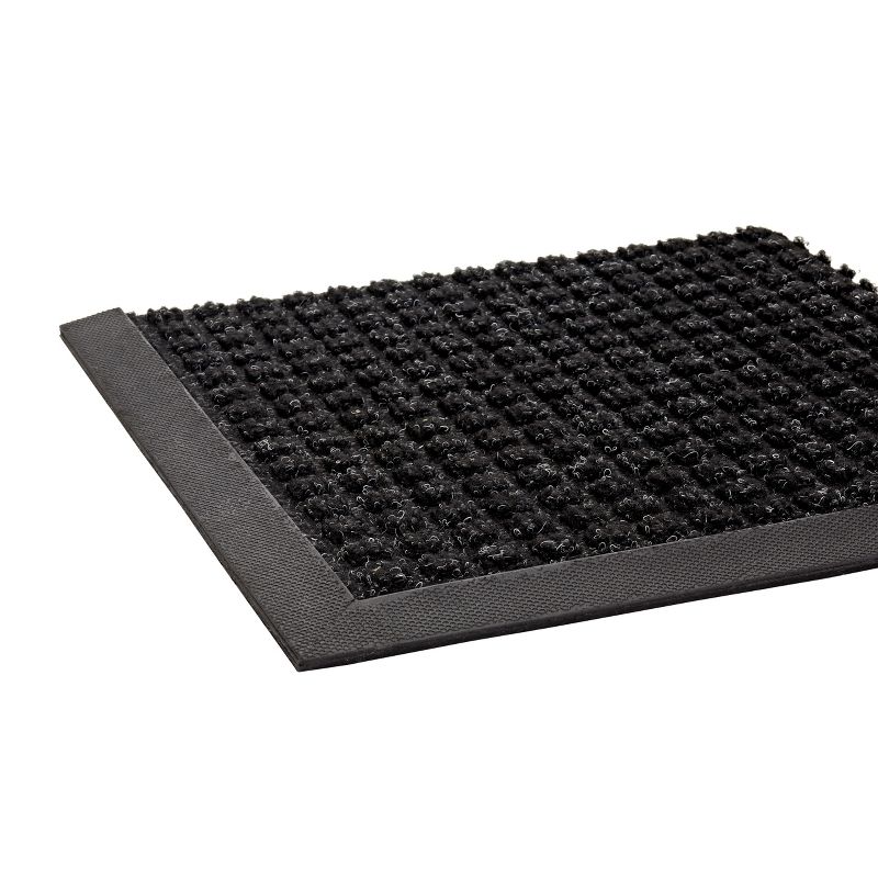 3'9"x5' Rectangle Solid Floor Mat Gray - Crown