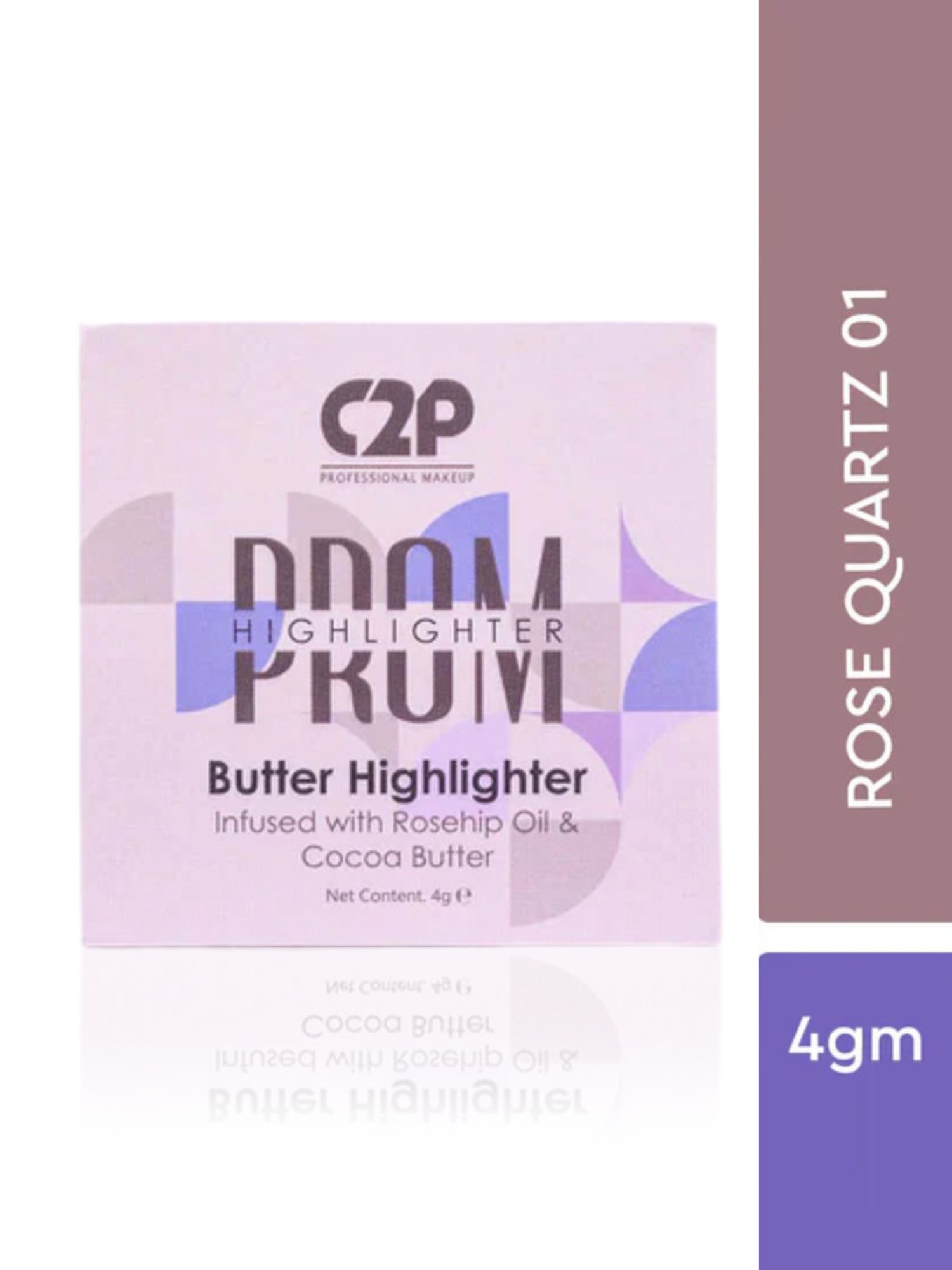 C2P PROFESSIONAL MAKEUP Prom Butter Highlighter Rose Quartz 01 - 4 gm