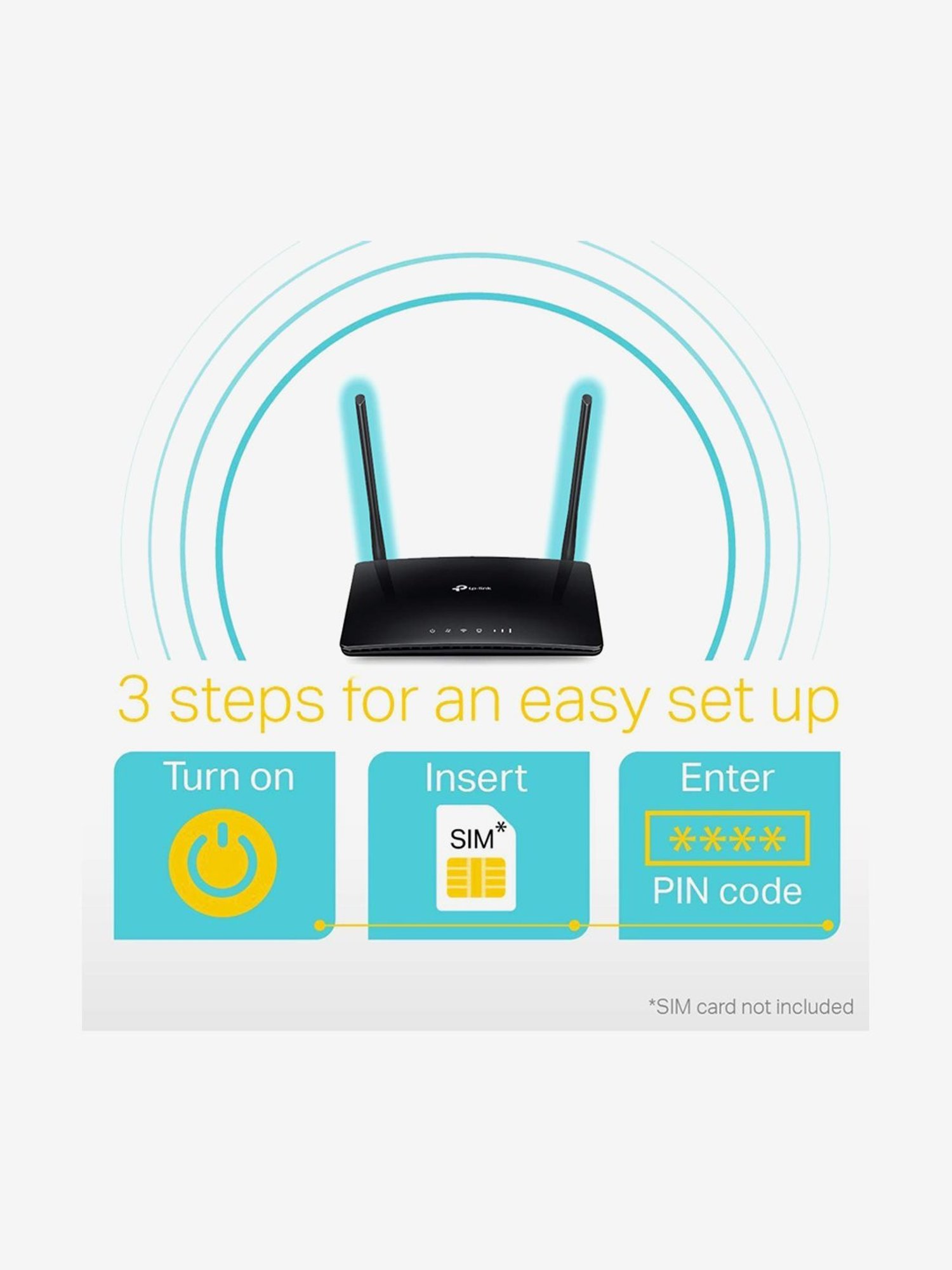 TP-Link Archer MR400 Wireless Dual Band 4G LTE Router (Black)