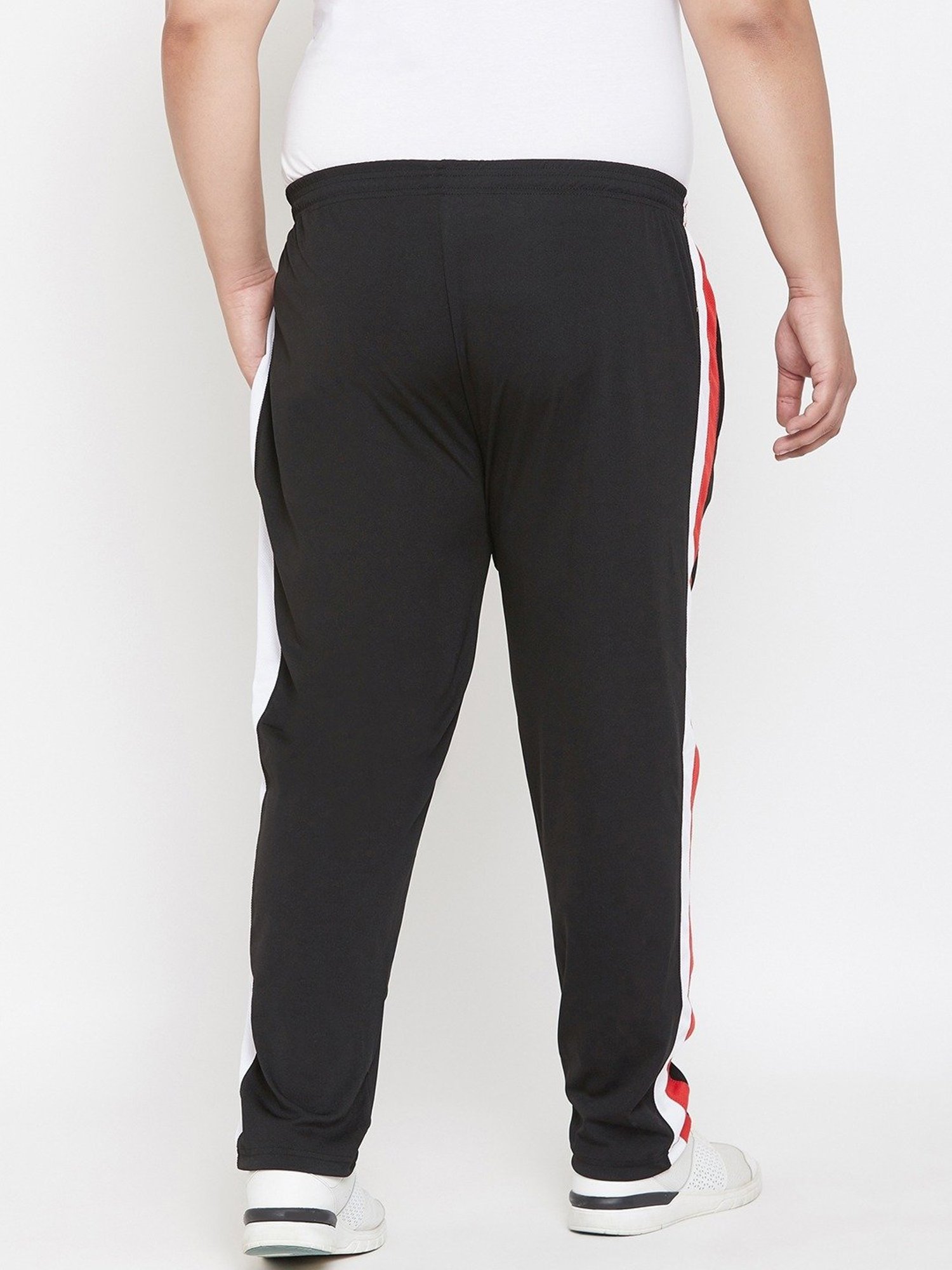 Bigbanana Black Regular Fit Striped Trackpants