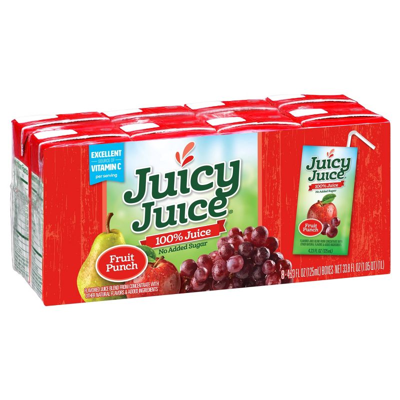 Juicy Juice Fun Size Fruit Punch 100% Juice - 8pk/4.23 fl oz Boxes