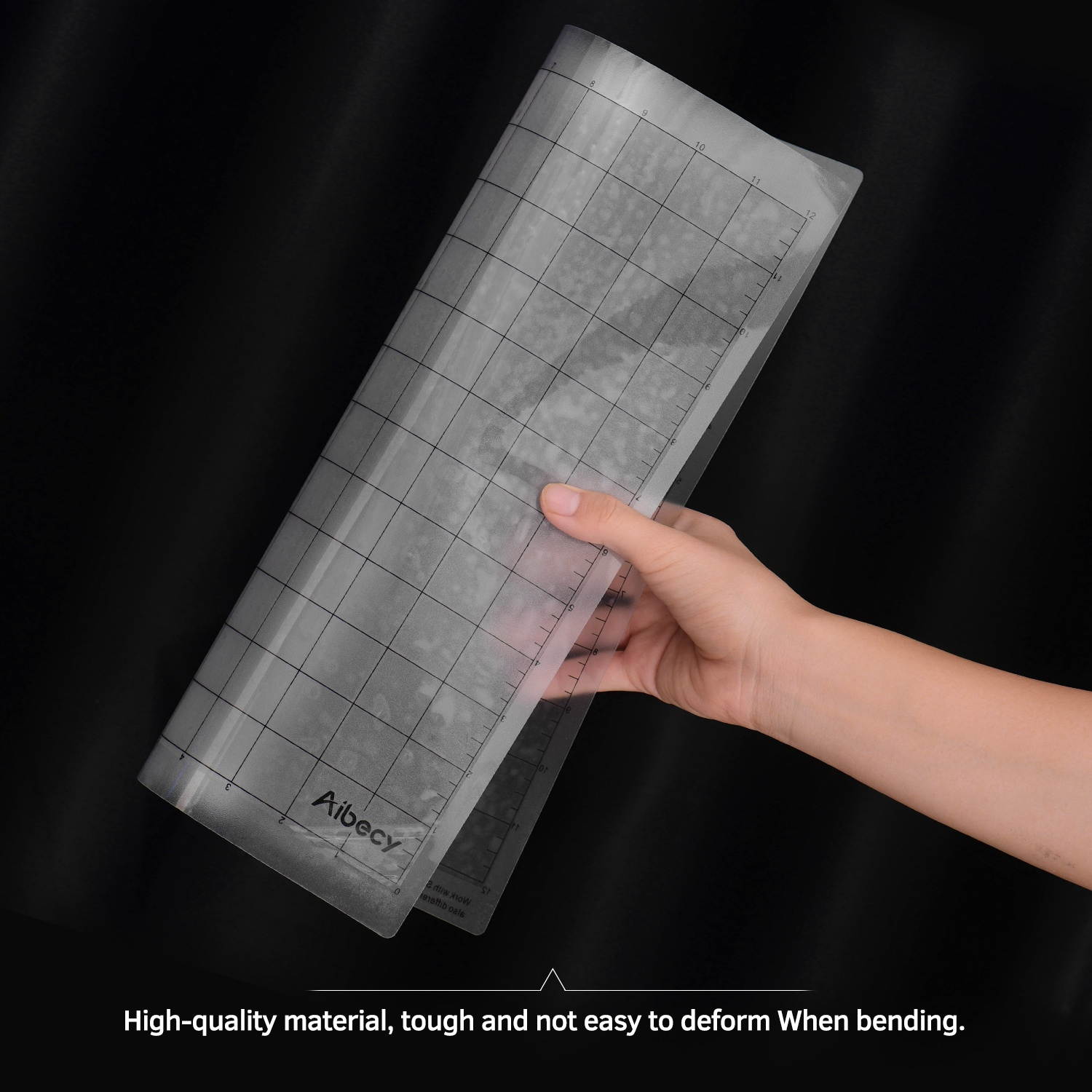 Aibecy Cutting Machine Special Pad 12 Inch Measuring Grid Replacement Translucent PP Material Adhesive Mat With Clear Film Cover for Silhouette Cameo Plotter Machine 3PCS