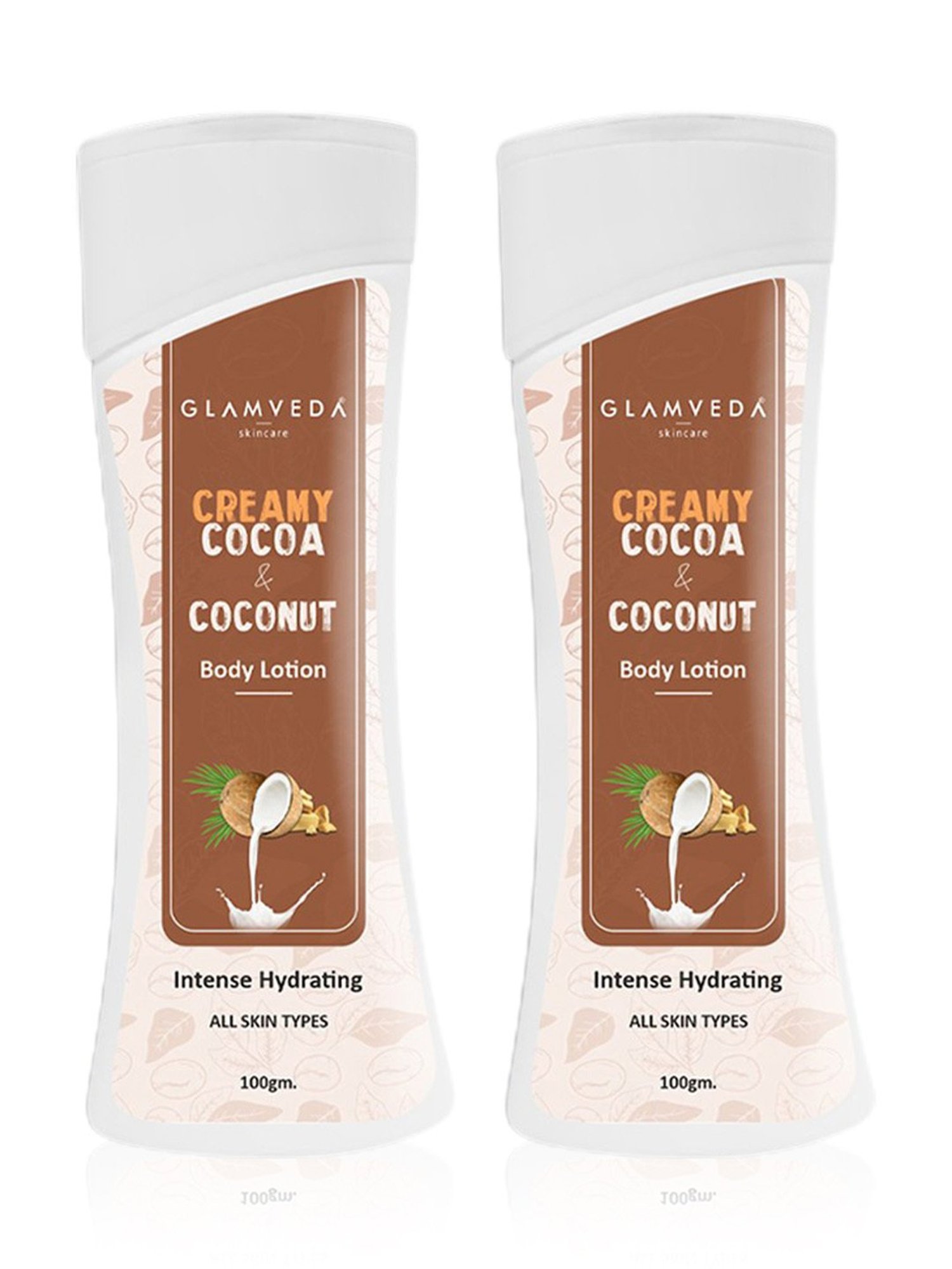 Glamveda Creamy Cocoa & Coconut Body Lotion - Pack of 2