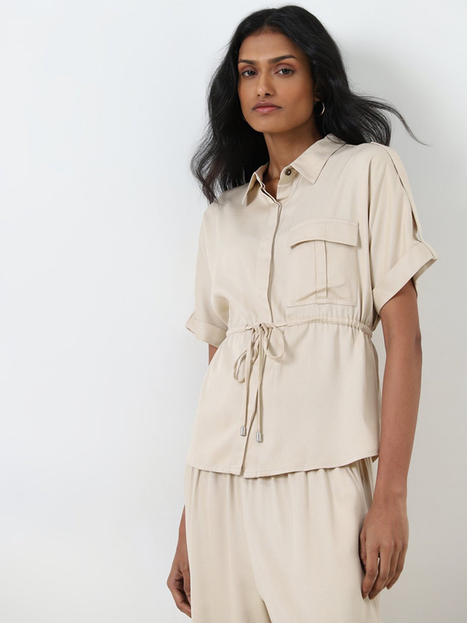 LOV by WestsideBeige Knot-Detailed Top