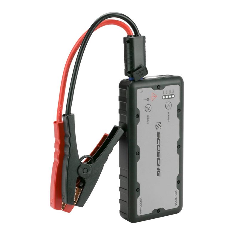 Scosche Portable Car Jump Starter with USB Power Bank and LED Flashlight Black