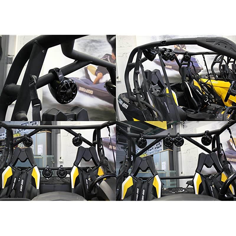 NUTV4 Marine Bluetooth ATVGolf CartUTV Speakers Stereo System