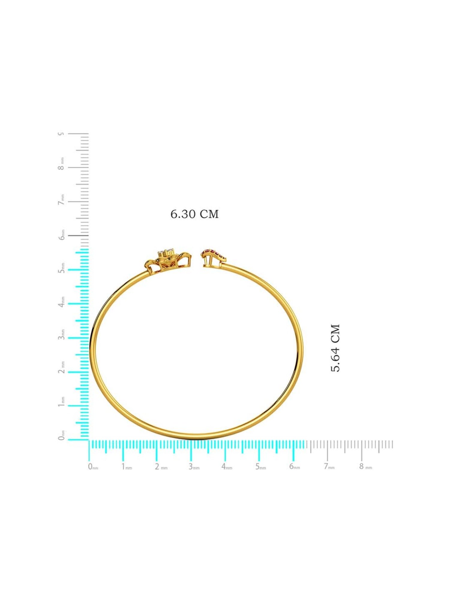 Joyalukkas 18k Yellow Gold & Diamond Love & Floral Bracelet for Women