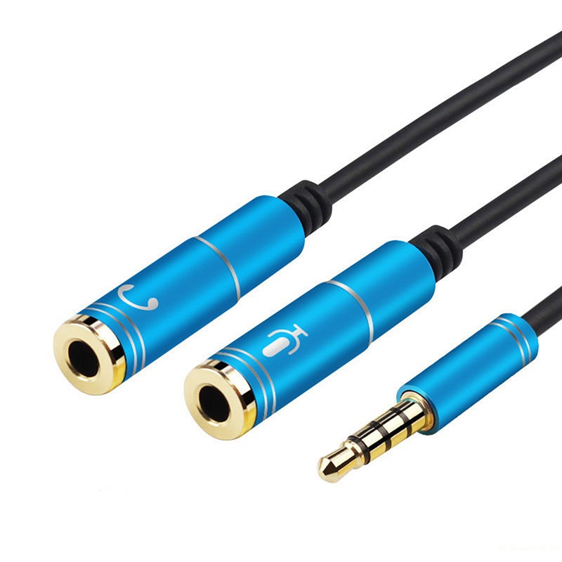 3.5mm Headphone Mic Audio Y Splitter Cable Male to Dual Female Converter Adapter