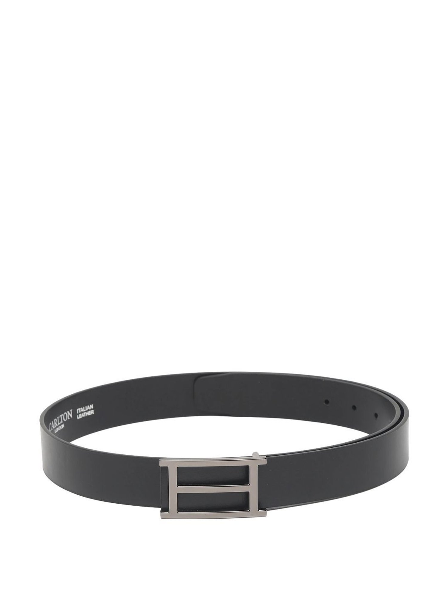 Carlton London Black Leather Waist Belt For Men