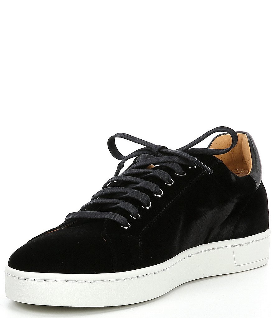 Magnanni Men's Dalia Velvet Lace-Up Sneakers