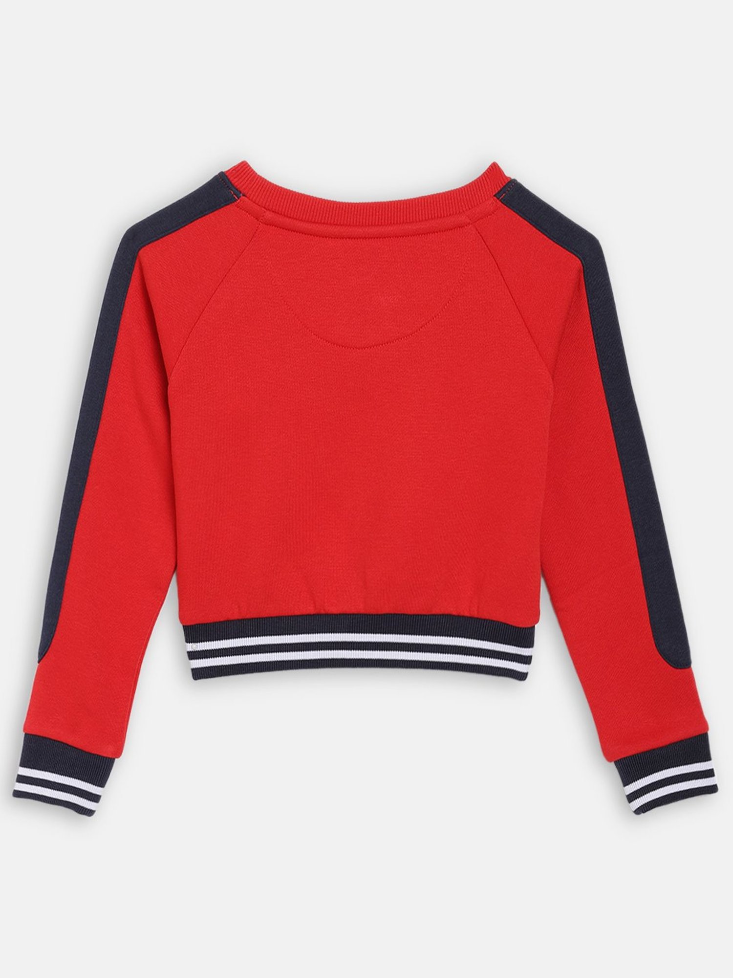 Blue Giraffe Kids Red Embellished Sweatshirt