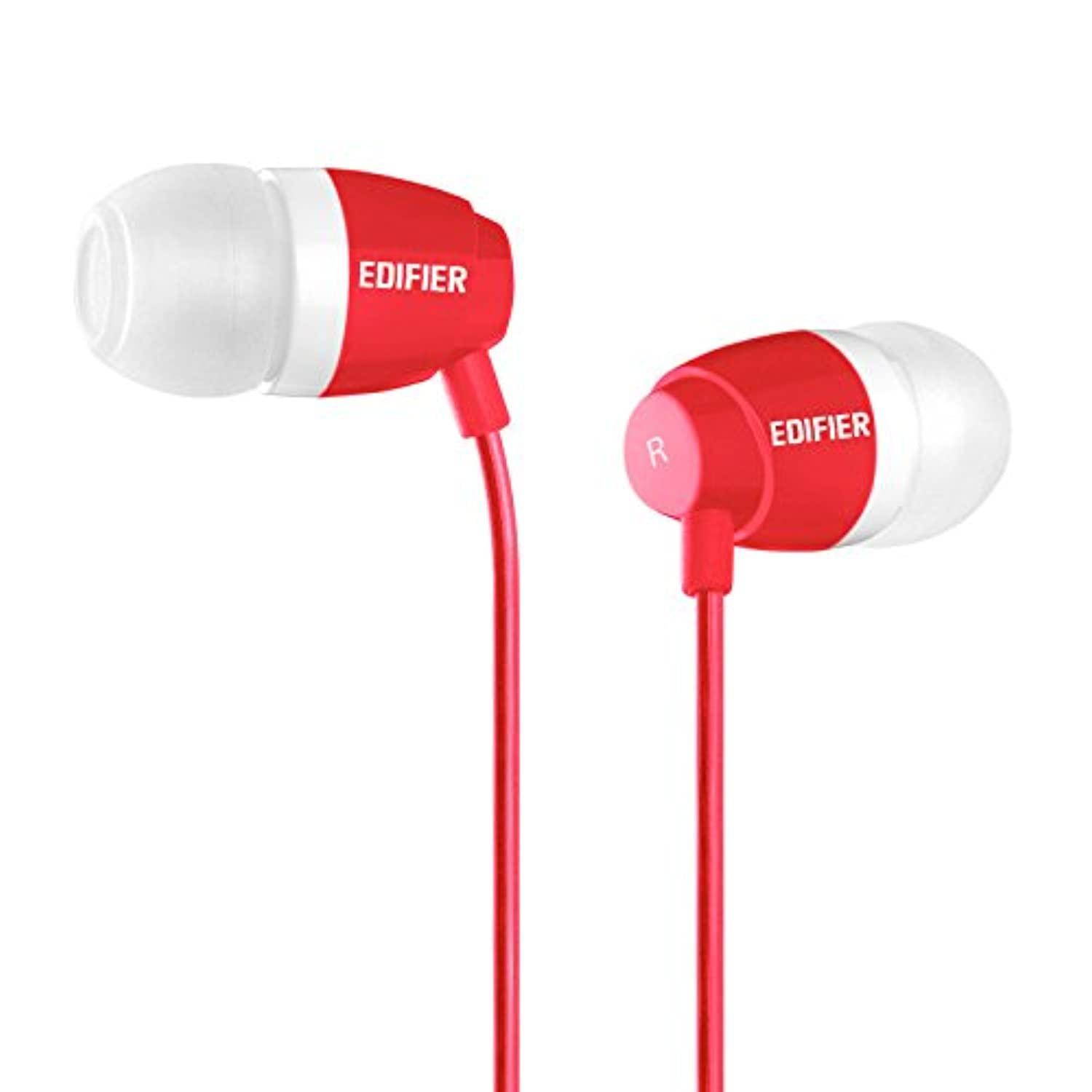 Edifier H210 Headphones - Hi-Fi In-Ear Canal Noise-Isolating Stereo Earphones - Black, White, Blue and Red