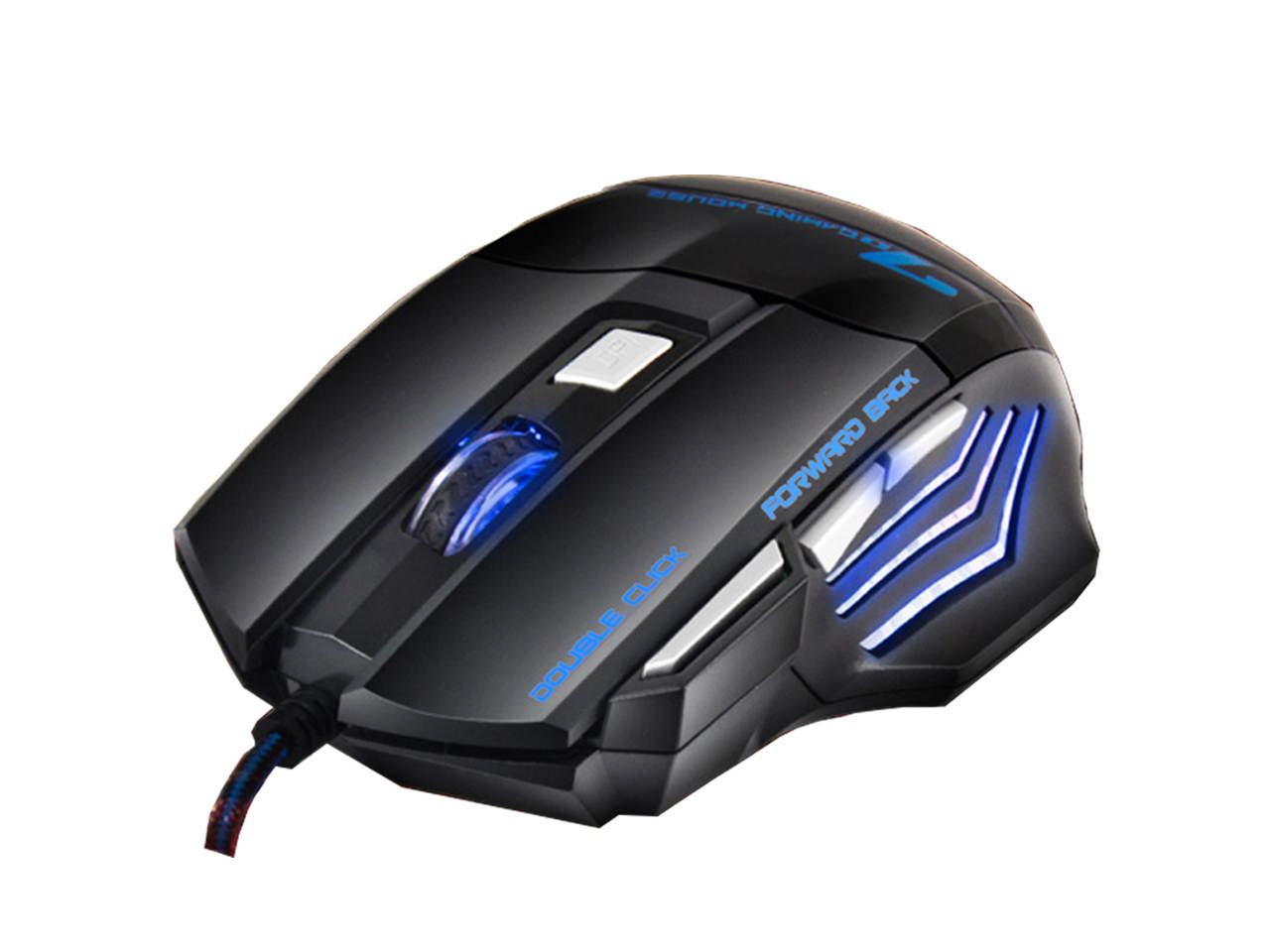 MS-7 Gaming Mouse USB Wired Computer Mouse RGB 7 Color Backlit 7200 DPI Gaming Mice, Silent Stable Mice for PC, Office, Learning, Gamer