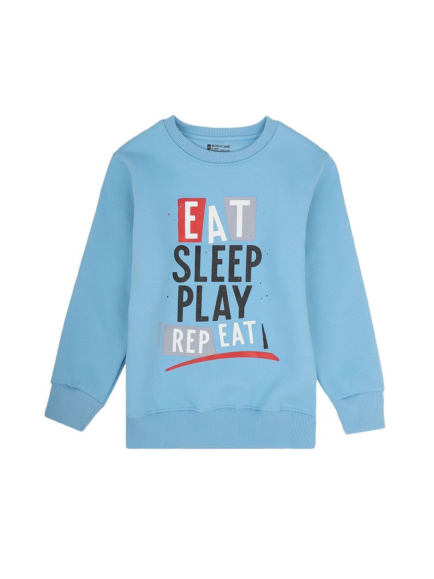 Proteens Kids Medium Blue Graphic Print Full Sleeves Sweatshirt